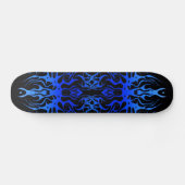 Tribale Tattoo Hartarten blauw zwart Persoonlijk Skateboard (Horizontaal)