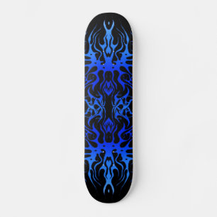 Tribale Tattoo Hartarten blauw zwart Persoonlijk Skateboard