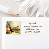 Tribale Teepee, Indian Pony and Arrow Horse Addres Etiket (Insitu)