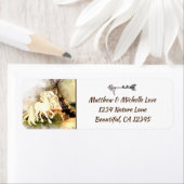 Tribale thee, Cream Horse en Heart Arrow-adres Etiket (Insitu)