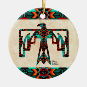 Tribale Thunderbird Ceramic Ornament