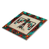 Tribale Thunderbird Ceramic Tegel Tegeltje (Zijkant)