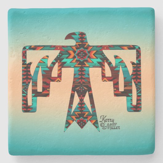 Tribale Thunderbird Stone Onderzetter (Voorkant)