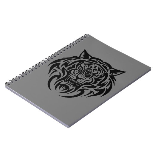 Tribale tijgerkop notitieboek (Linkerzijde)