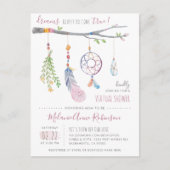 Tribale topveren van Cute Dream Catcher Virtual Sh Uitnodiging Briefkaart (Voorkant)