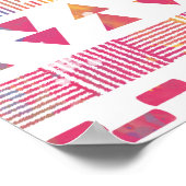 Tribale tribale van Aztec, tribale, abstracte wate Poster (Hoek)