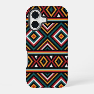 Tribale trillingen – Krachtige geometrische energi iPhone 16 Hoesje