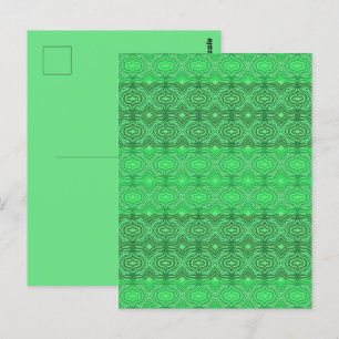 Tribale Tropische Golvende Groene Lijnen Geometris Briefkaart