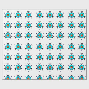 Tribale Turquoise Patroon Cadeaupapier