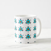 Tribale Turquoise Patroon Koffiemok (Voorkant rechts)
