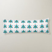 Tribale Turquoise Patroon Lichaamskussen (Achterkant)