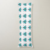 Tribale Turquoise Patroon Lichaamskussen (Voorkant Verticaal)