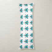 Tribale Turquoise Patroon Lichaamskussen (Achterkant (Verticaal))