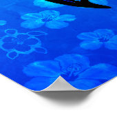 Tribale Turtle Hibiscus Poster (Hoek)
