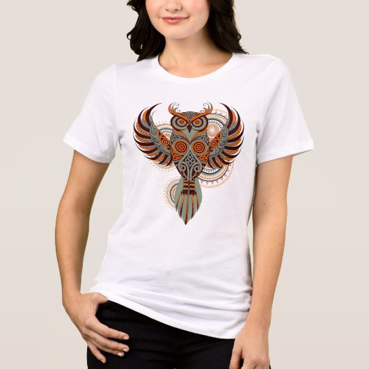 Tribale Uil Mandala Vector T-Shirt Ontwerp (Voorkant)