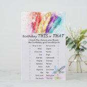 Tribale Veer Birthday dit of dat spel (Staand voorkant)