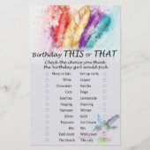 Tribale Veer Birthday dit of dat spel (Voorkant)