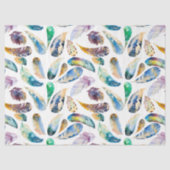 Tribale veren Afbeelding Waterverf Tissuepapier (Voorkant)