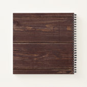 Tribale veren Baby shower Guest Book Rustin Wood Notitieboek (Achterkant)