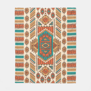 Tribale Vintage: etnisch naadloos patroon Fleece Deken
