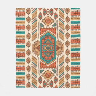 Tribale Vintage: etnisch naadloos patroon Fleece Deken