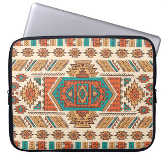 Tribale Vintage: etnisch naadloos patroon Laptop Sleeve