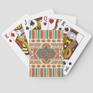 Tribale Vintage: etnisch naadloos patroon Pokerkaarten
