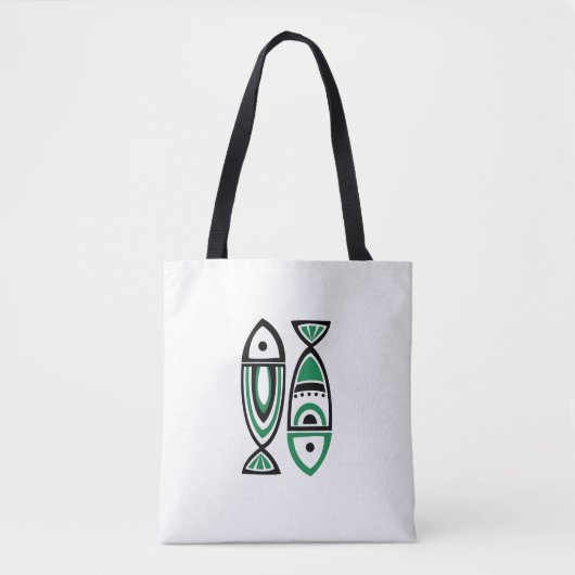 Tribale Vissenharmonie Tote Bag (Voorkant)