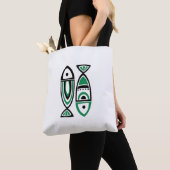 Tribale Vissenharmonie Tote Bag (Dichtbij)