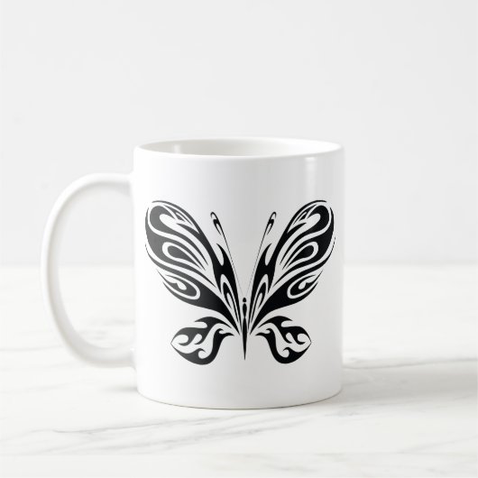 Tribale vlinder koffiemok (Links)