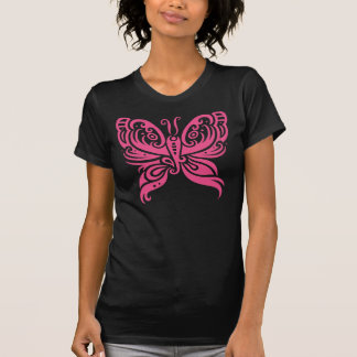 Tribale vlinder (roze) t-shirt
