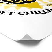 Tribale vlinder voor kinderkanker poster (Hoek)