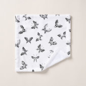 Tribale Vlinders Badhanddoekenset van Drie Bad Handdoek (Wasdoekje)