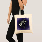Tribale vogelkunst op blauw tote bag (Voorkant (product))