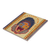 Tribale volks kunst sjamaan tegeltje (Zijkant)