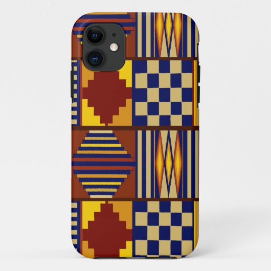 Tribale Volkskunst - Roest Navy Geel Case-Mate iPhone Case (Achterkant)