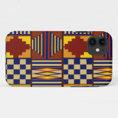 Tribale Volkskunst - Roest Navy Geel Case-Mate iPhone Case (Achterkant (horizontaal))