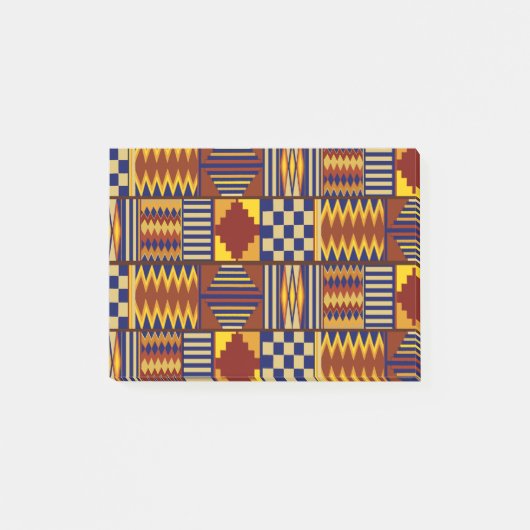 Tribale Volkskunst - Roest Navy Geel Post-it® Notes (Voorkant)