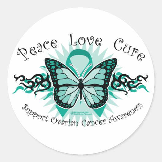 Tribale voor eierstokkanker ronde sticker (Voorkant)