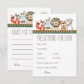 Tribale voorspellingsadvies voor ouderlijk Baby sh Advieskaart (Voorkant / Achterkant)