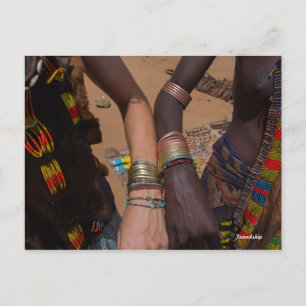Tribale vriendschapsarmband, Omo valley, Ethiopië Briefkaart