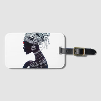 Tribale Vrouw Ontwerp Bagagelabel
