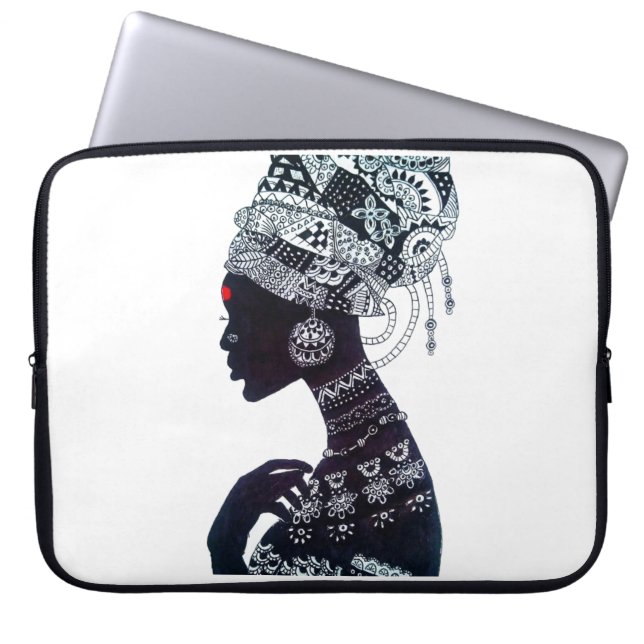 Tribale Vrouwendesign Laptop Sleeve (Voorkant)