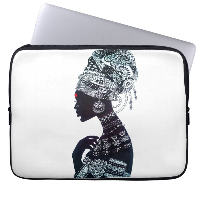 Tribale Vrouwendesign Laptop Sleeve (Voorkant)