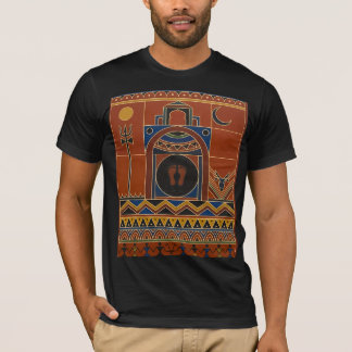 Tribale Warli-kunst Ujjain Mahakal-tempel - Etnisc T-shirt