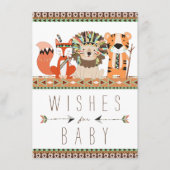 Tribale wensen voor het Baby Fox Lion Tiger Baby s Advieskaart (Voorkant)