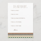 Tribale wensen voor het Baby Fox Lion Tiger Baby s Advieskaart (Achterkant)