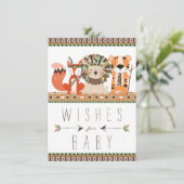 Tribale wensen voor het Baby Fox Lion Tiger Baby s Advieskaart (Staand voorkant)
