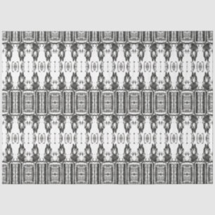 Tribale Westerse Witte Zwarte Kunst Patroon Stier Tissuepapier