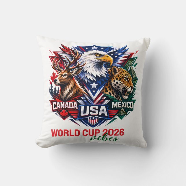 Tribale wildlife harmonie wereldbeker 2026  kussen (Voorkant)